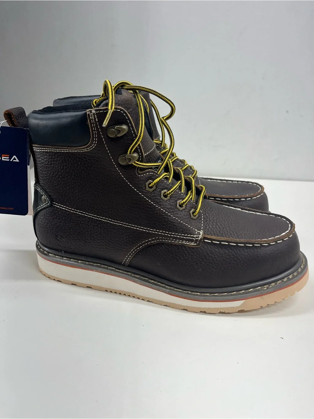 NEW HISEA Men's Steel Toe Work Boots Size 10.5
